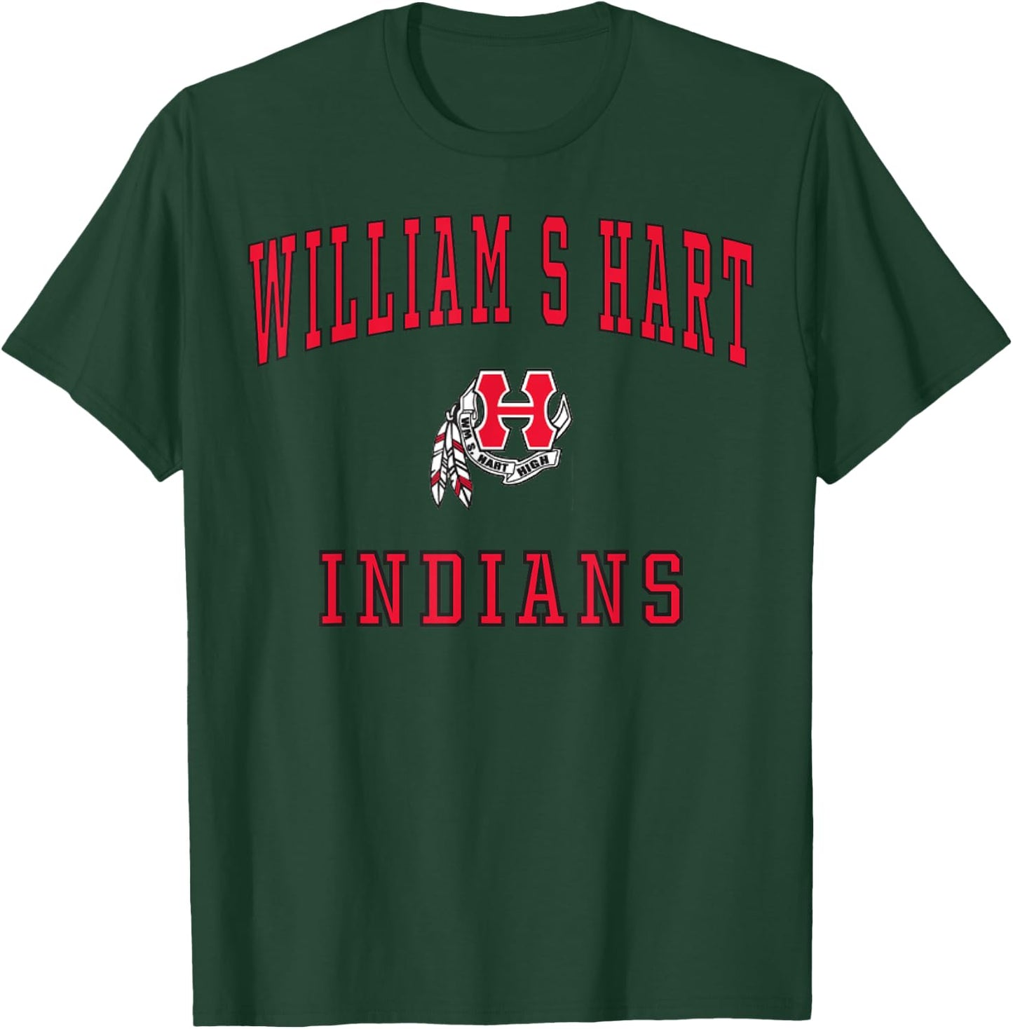 William S Hart High School Indians C1 T-Shirt - T-Shirt | Forest