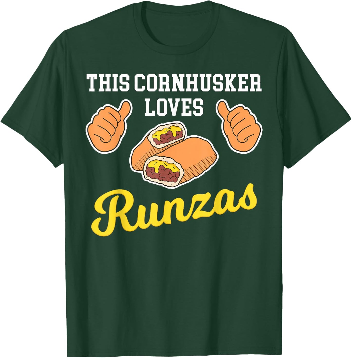 Thumbs Nebraska Sandwich Runza T-Shirt - T-Shirt | Forest
