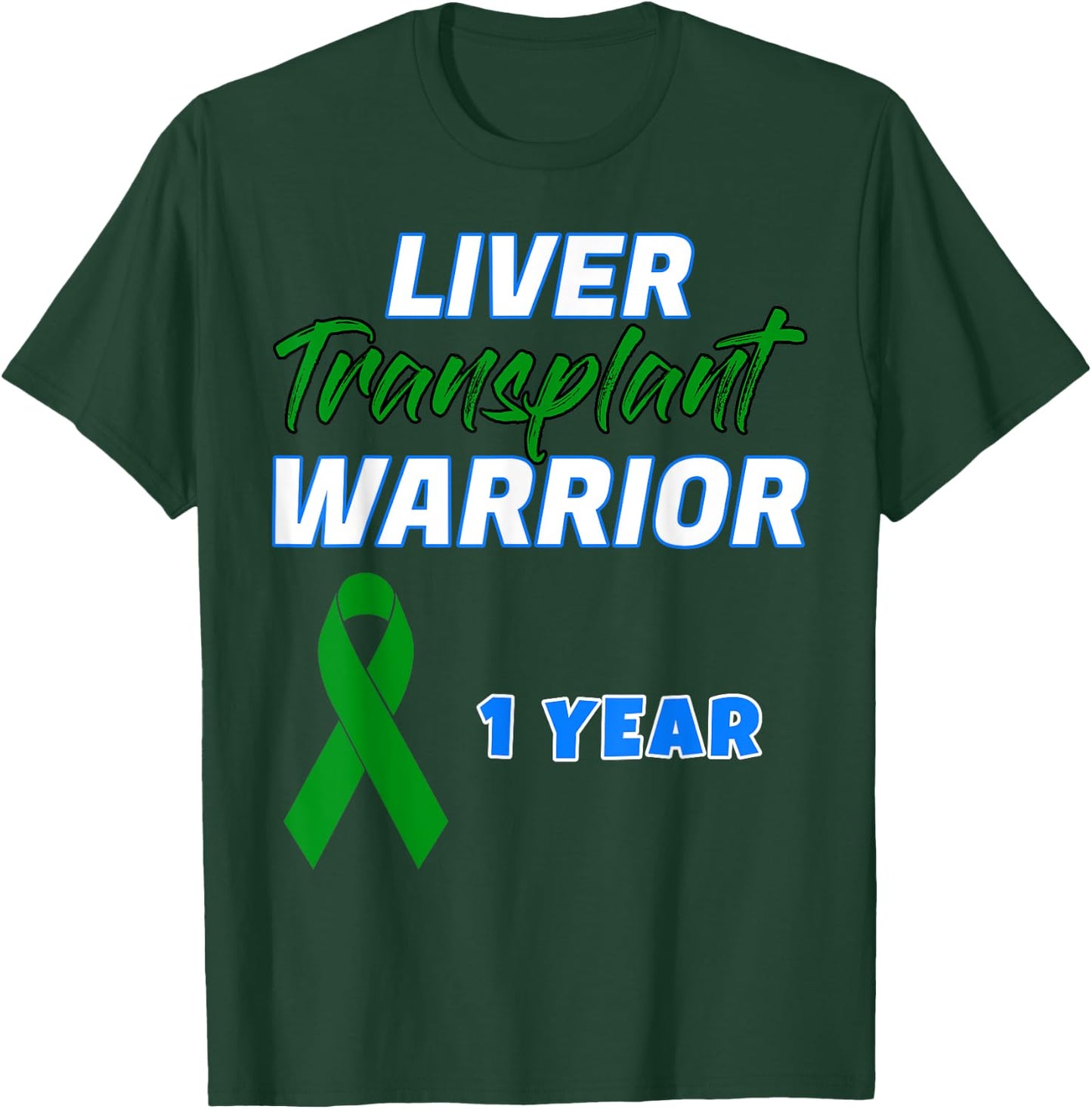 Liver Transplant First Anniversary One Year gift organ T-Shirt - T-Shirt | Forest