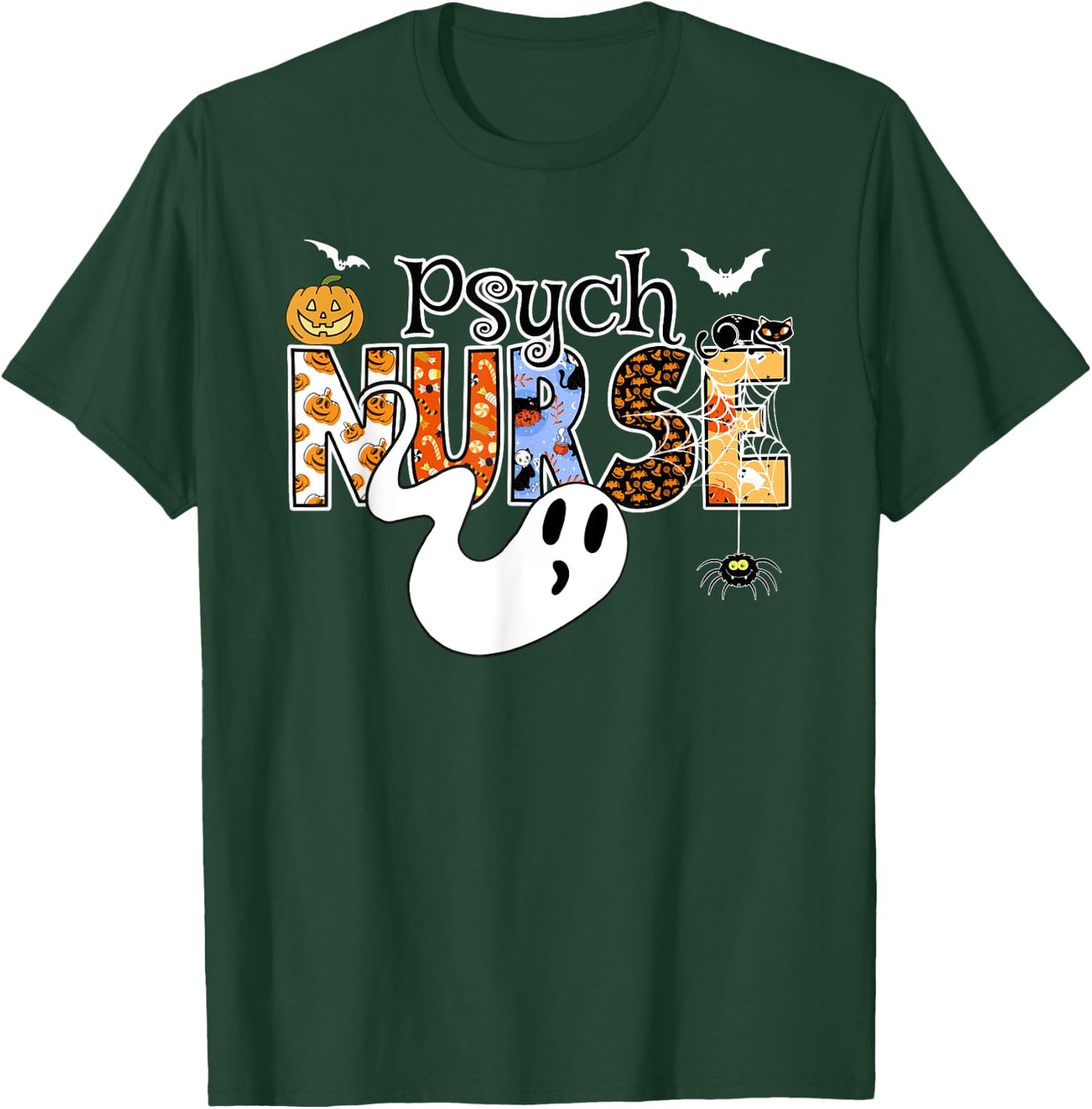 PSYCH NURSE Halloween Costume Psych Nurse Halloween T-Shirt - T-Shirt | Forest