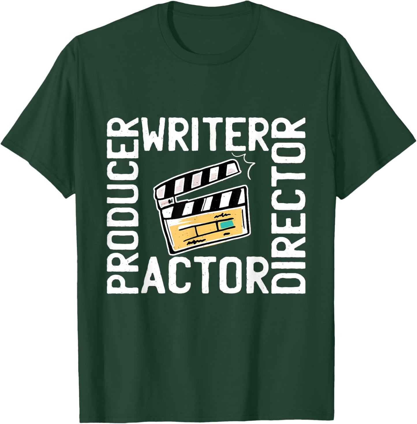 Funny Film Editor Designs For Film Making Lover -Adults Black Short Sleeve Classic Fit Retro Movie-Themed T-Shirt - T-Shirt | Forest
