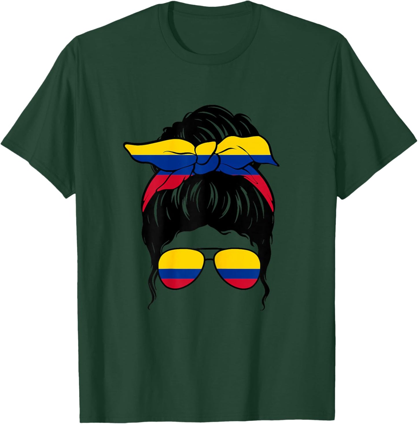 Colombian Girl Colombian Flag Colombian Proud Colombian Woman T-Shirt - T-Shirt | Forest