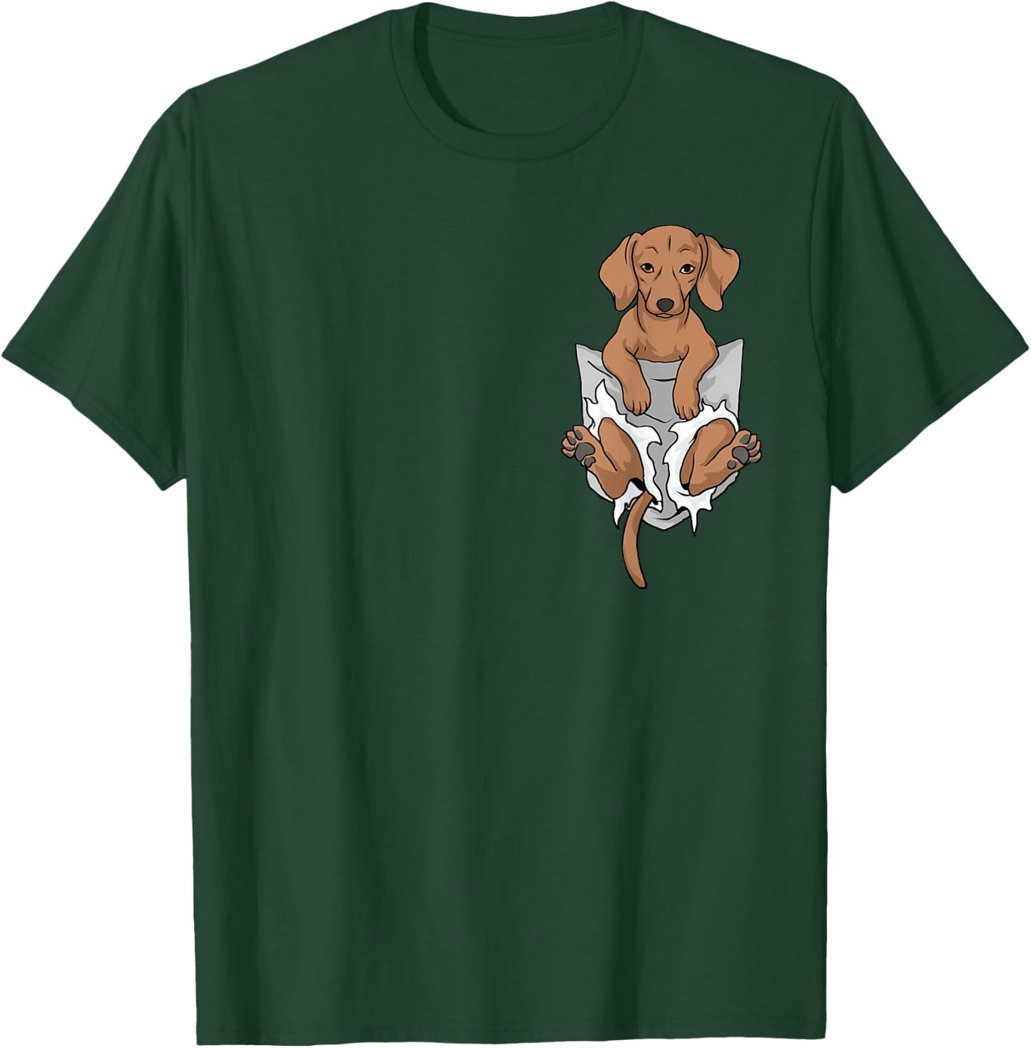 Dachshund Pocket T-Shirt - T-Shirt | Forest