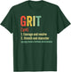 Grit Definition Motivation T-Shirt - T-Shirt | Forest