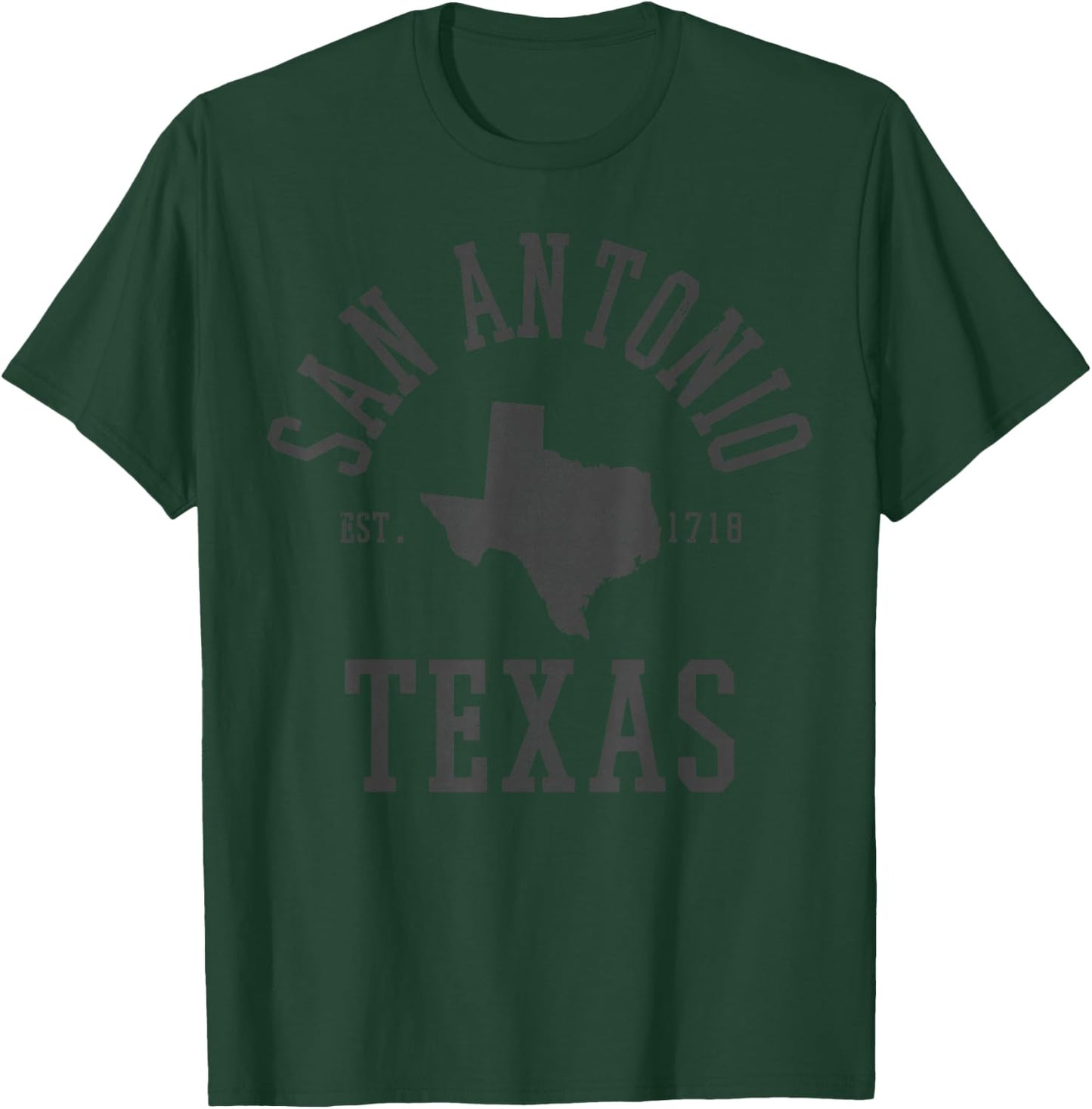 San Antonio Texas - State Map Est. 1718 Souvenir Texan Pride T-Shirt - T-Shirt | Forest