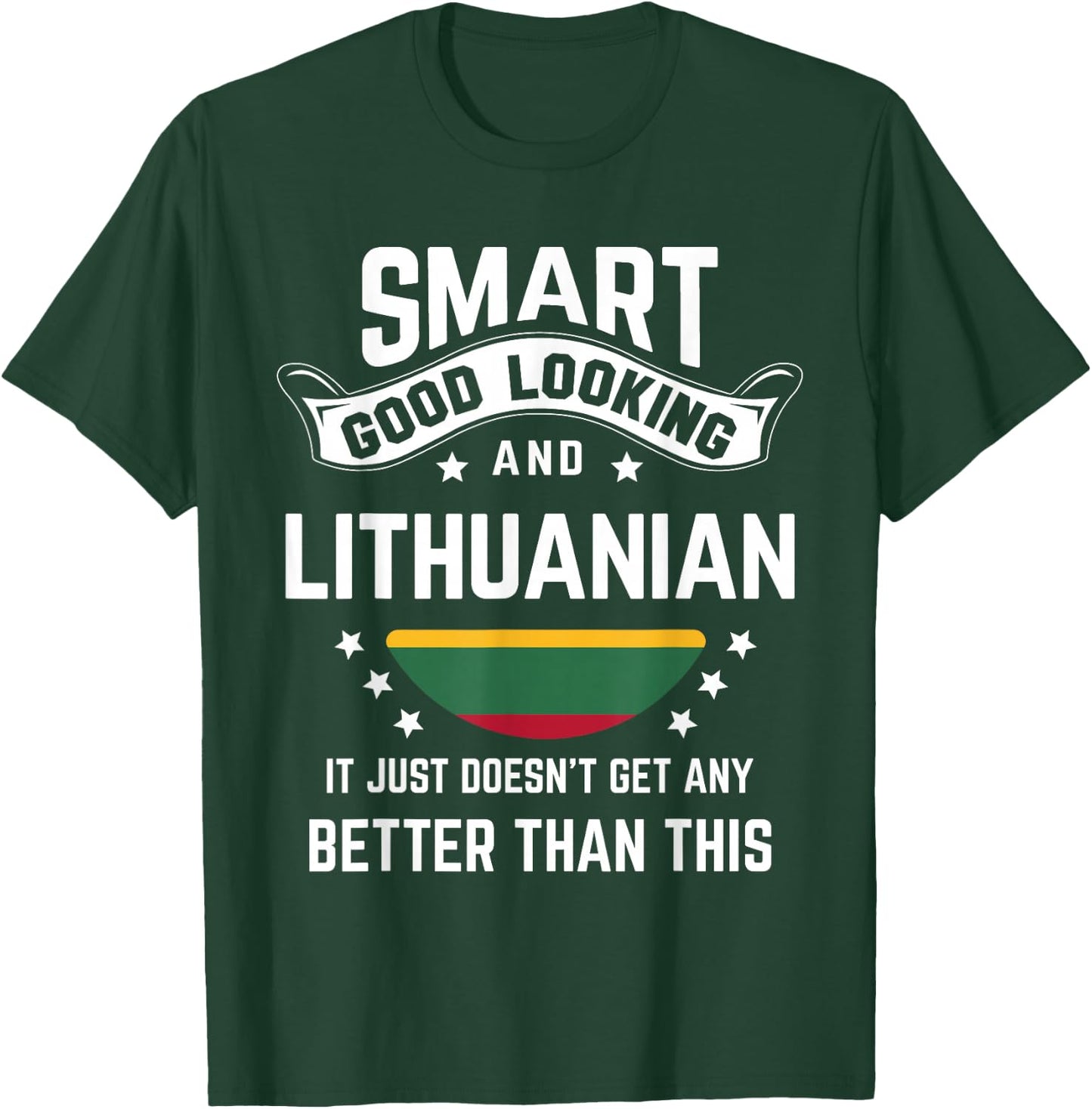 Lithuanian Flag Native Pride Funny Lithuania Roots T-Shirt - T-Shirt | Forest