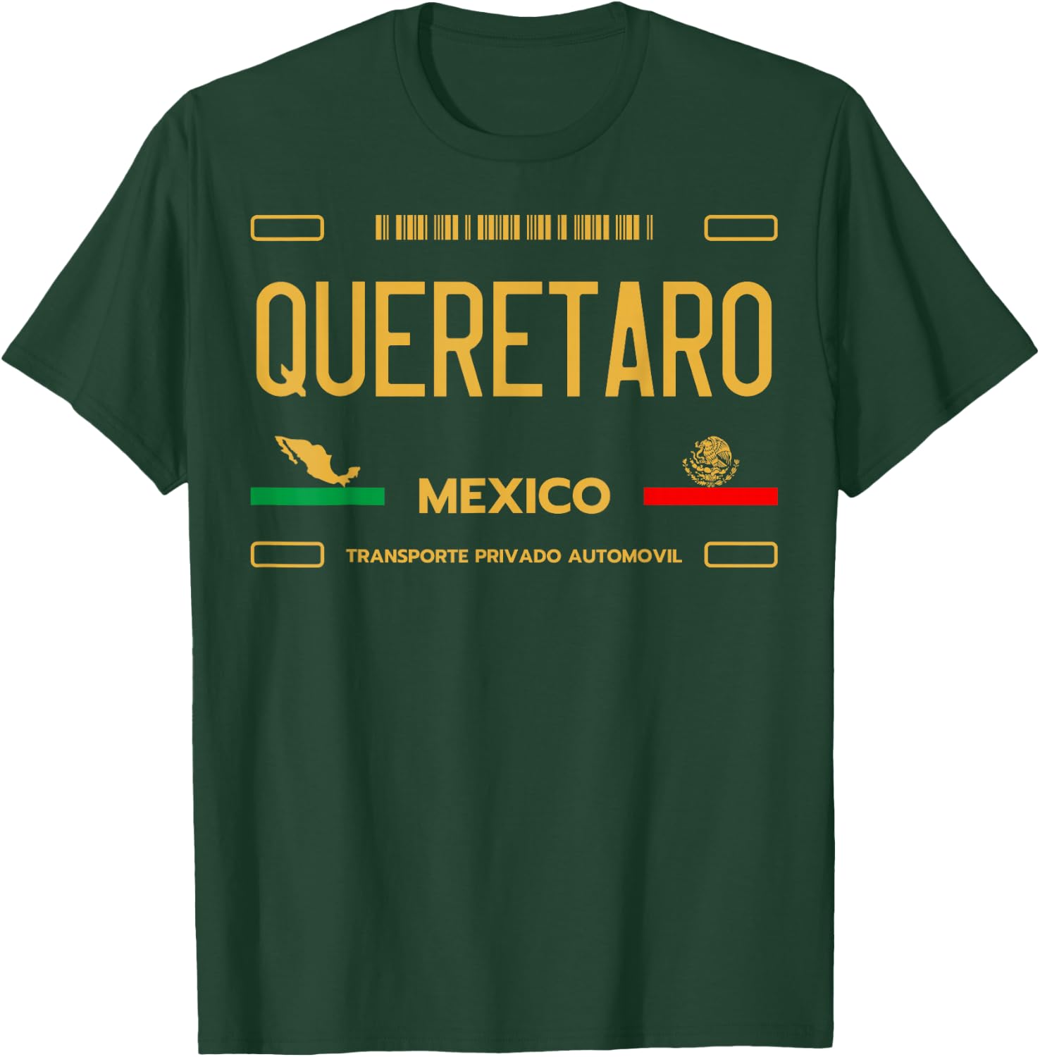 Queretaro License Plate Aesthetic, Queretaro T-Shirt - T-Shirt | Forest