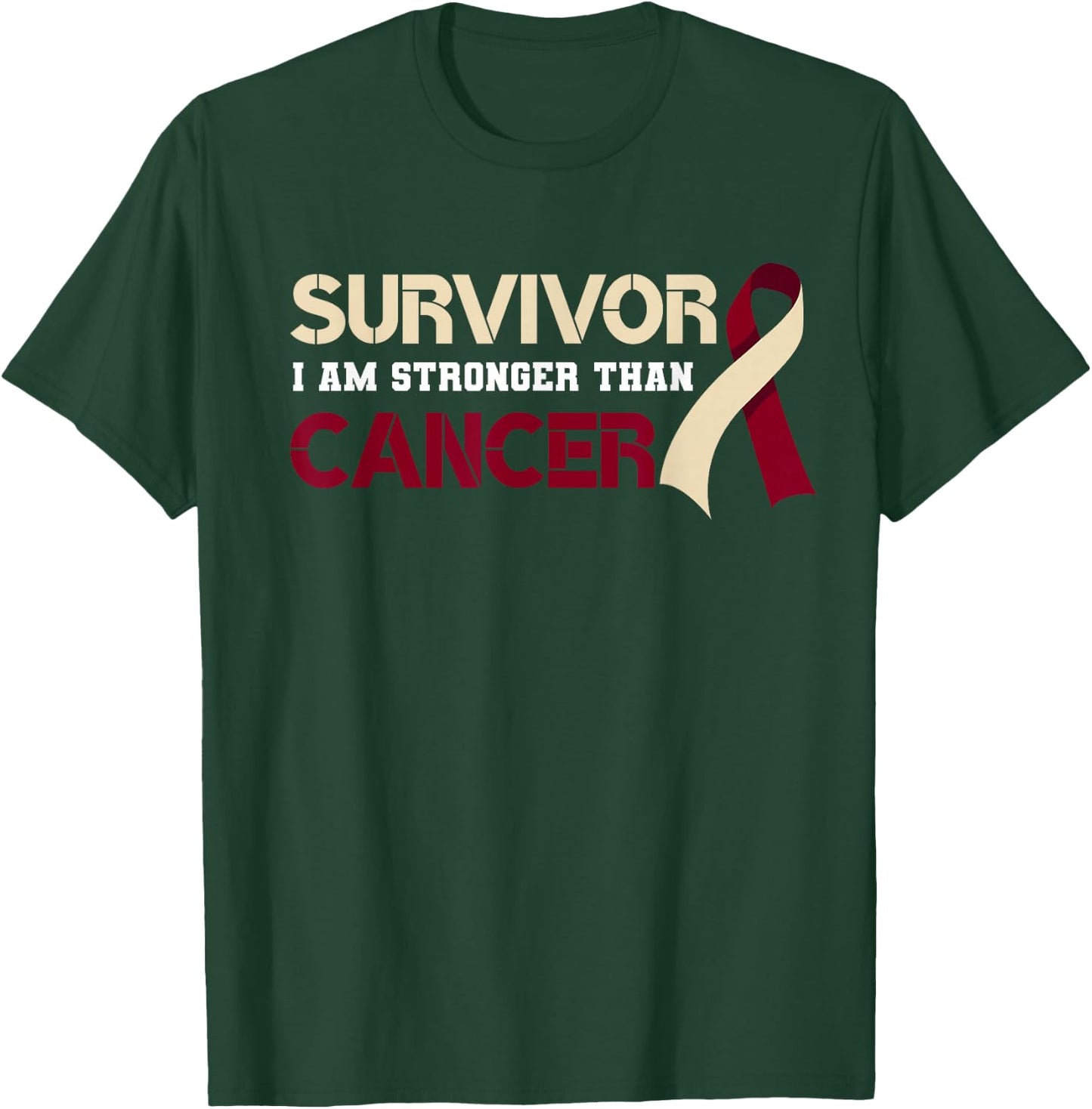 Survivor I'm Stronger Than Oral Head & Neck Cancer Survivor T-Shirt - T-Shirt | Forest