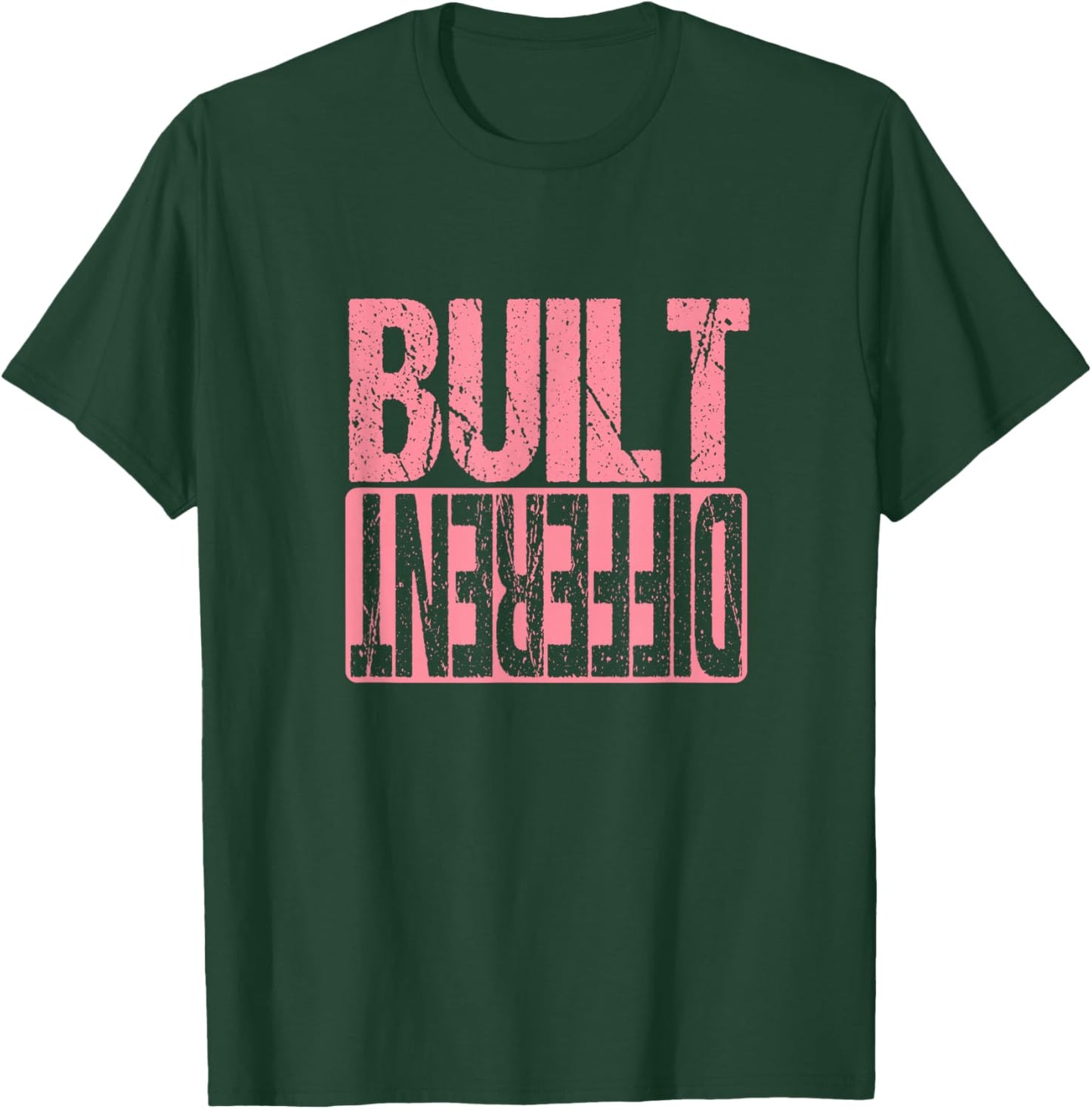 Pink Built Different Pink Color Graphic Rose Pink T-Shirt - T-Shirt | Forest