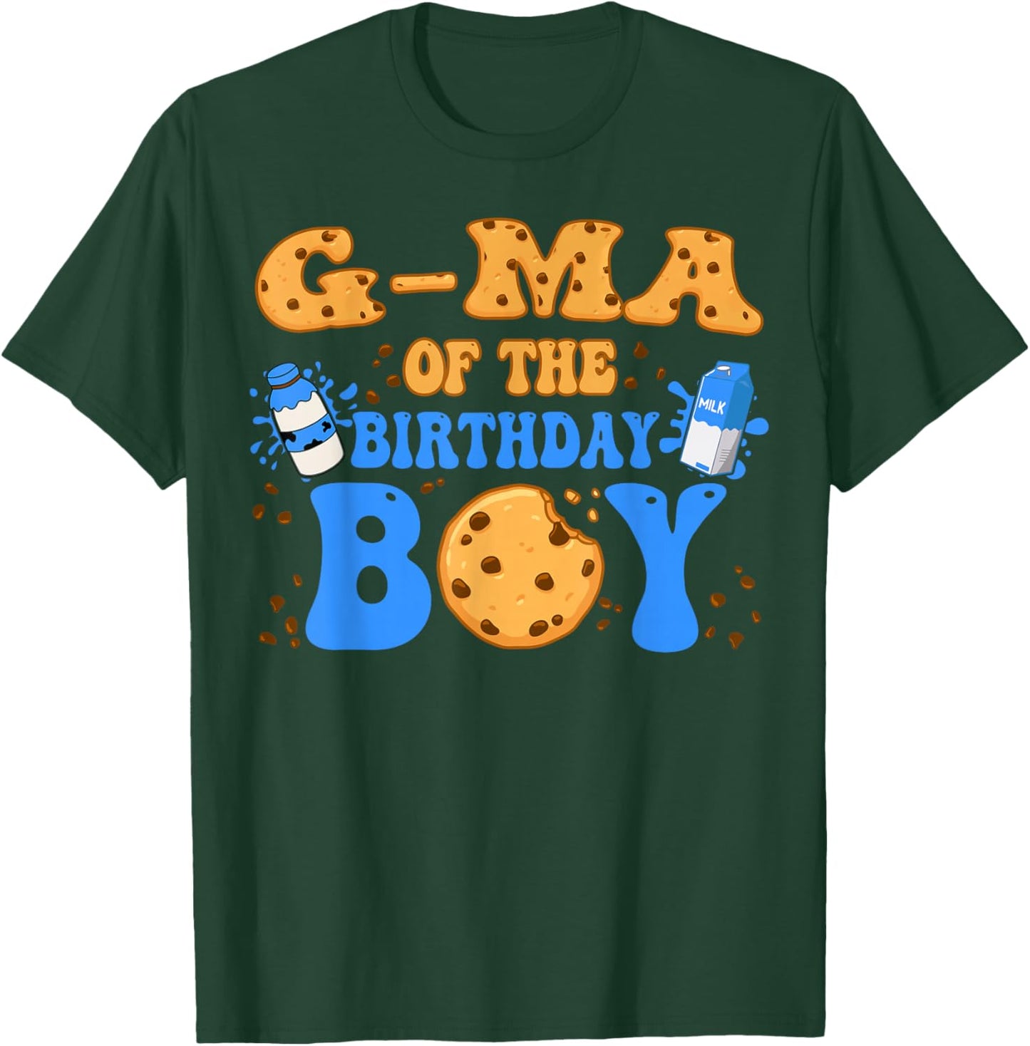G-Ma Of The Birthday Boy Milk and Cookies Lover T-Shirt - T-Shirt | Forest
