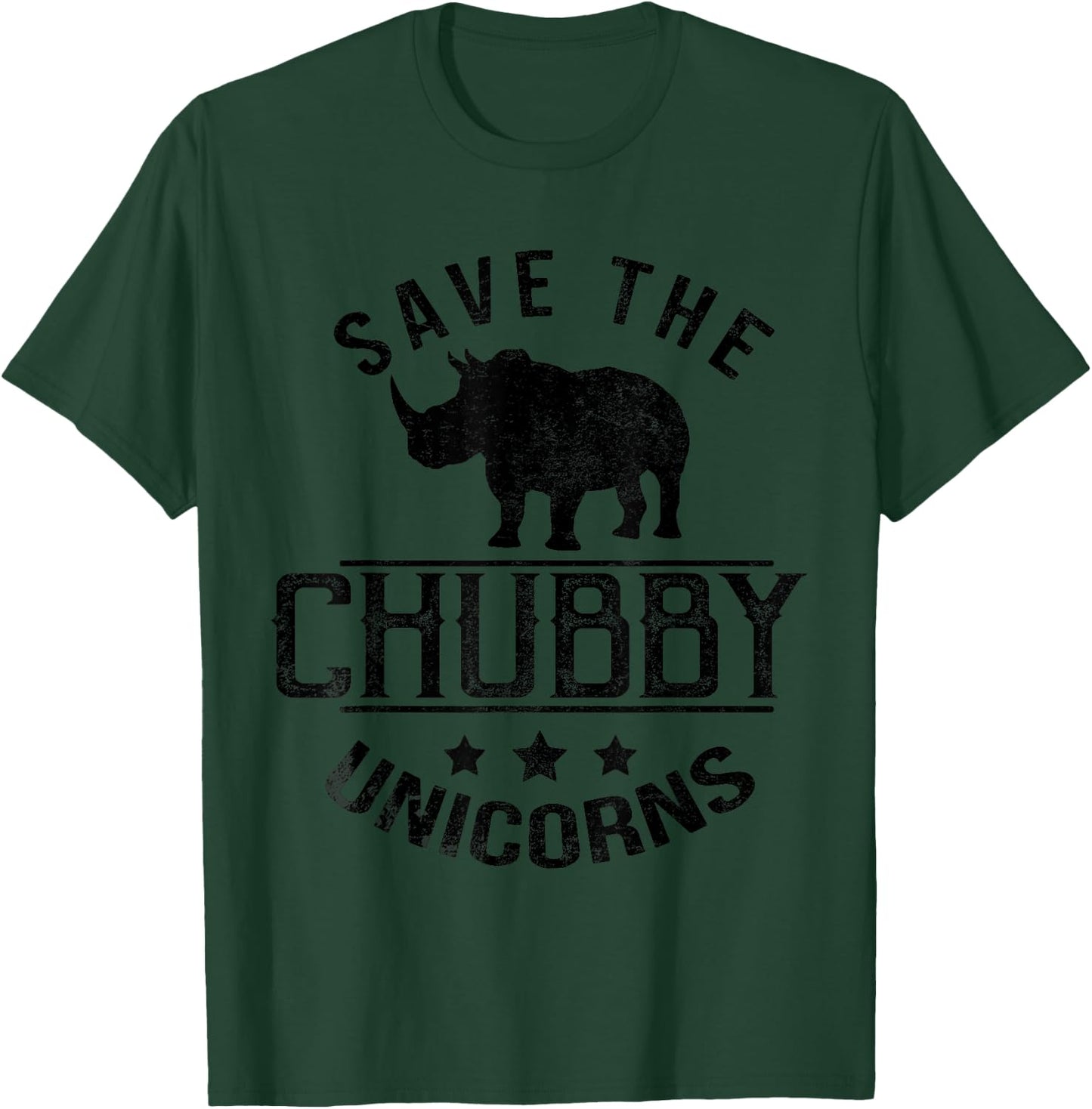 Save the Chubby Unicorns Rhino T-Shirt - T-Shirt | Forest
