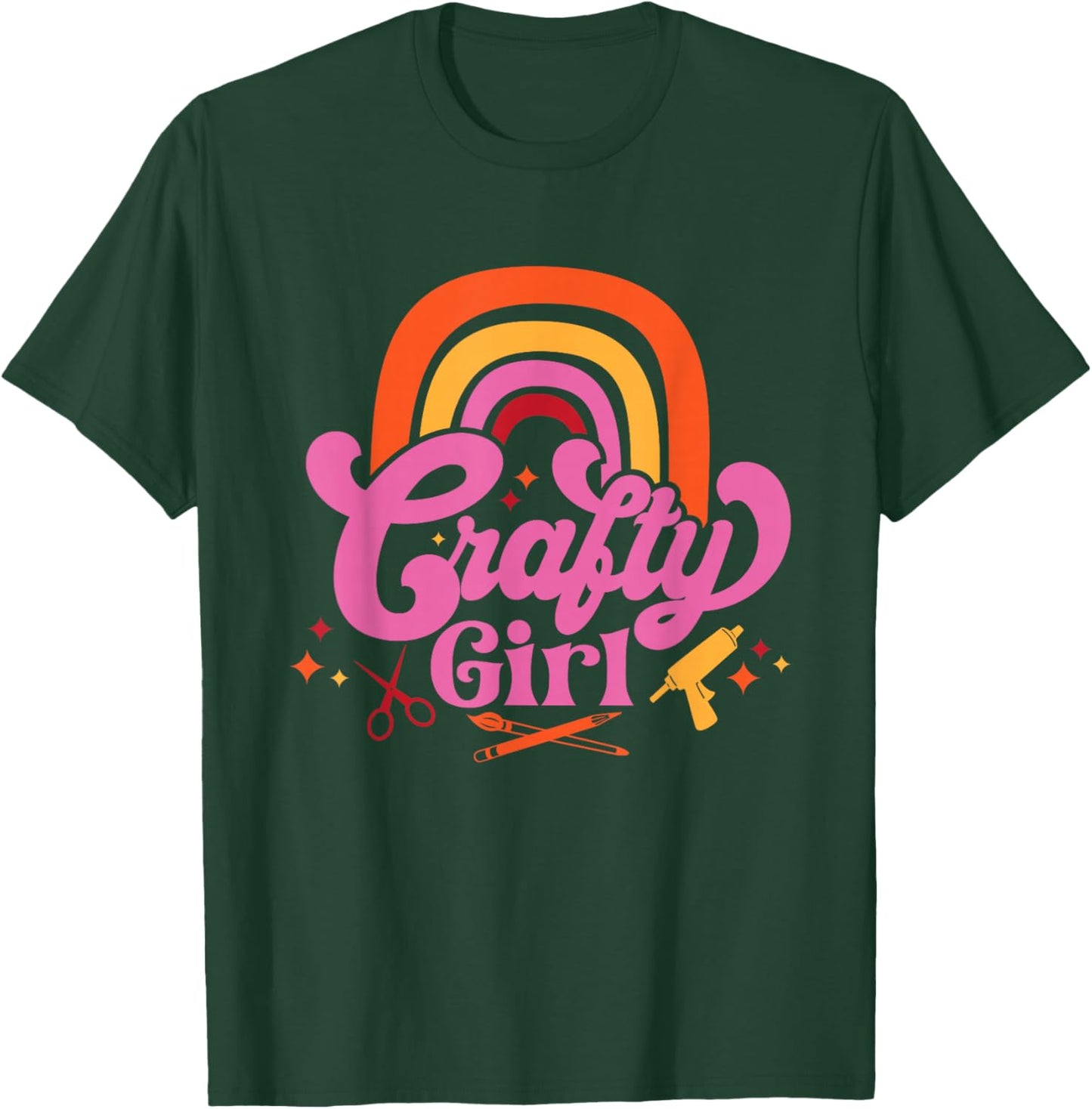 Crafty Girl Saying / Love Crafting / Crafter Art Crafty T-Shirt - T-Shirt | Forest