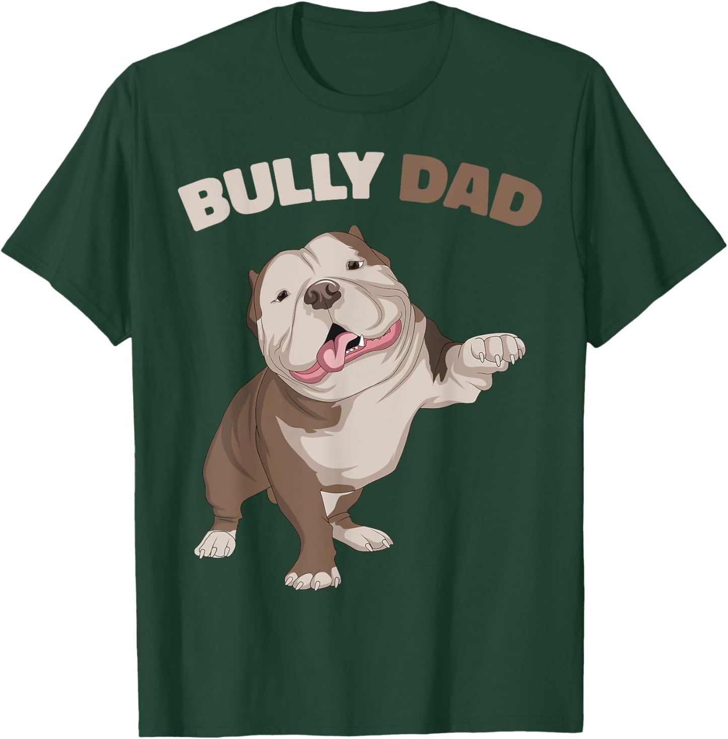 American Bully Dad Dog Owner Father Funny Men T-Shirt - T-Shirt | Forest
