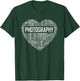 Photography Heart Lover Gift Photographer Love T-Shirt - T-Shirt | Forest