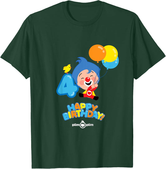Kids Plim Plim The Kindness Hero - Happy Birthday T-Shirt - T-Shirt | Forest