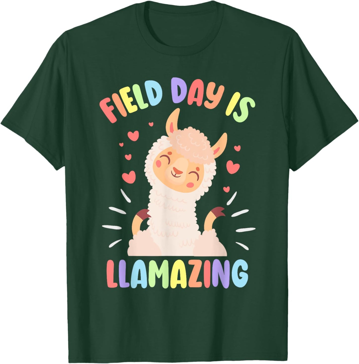 Field Day Llama Alpaca T-Shirt - T-Shirt | Forest
