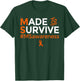 Made to Survive Multiple Sclerosis MS Awareness Month Ribbon T-Shirt - T-Shirt | Forest