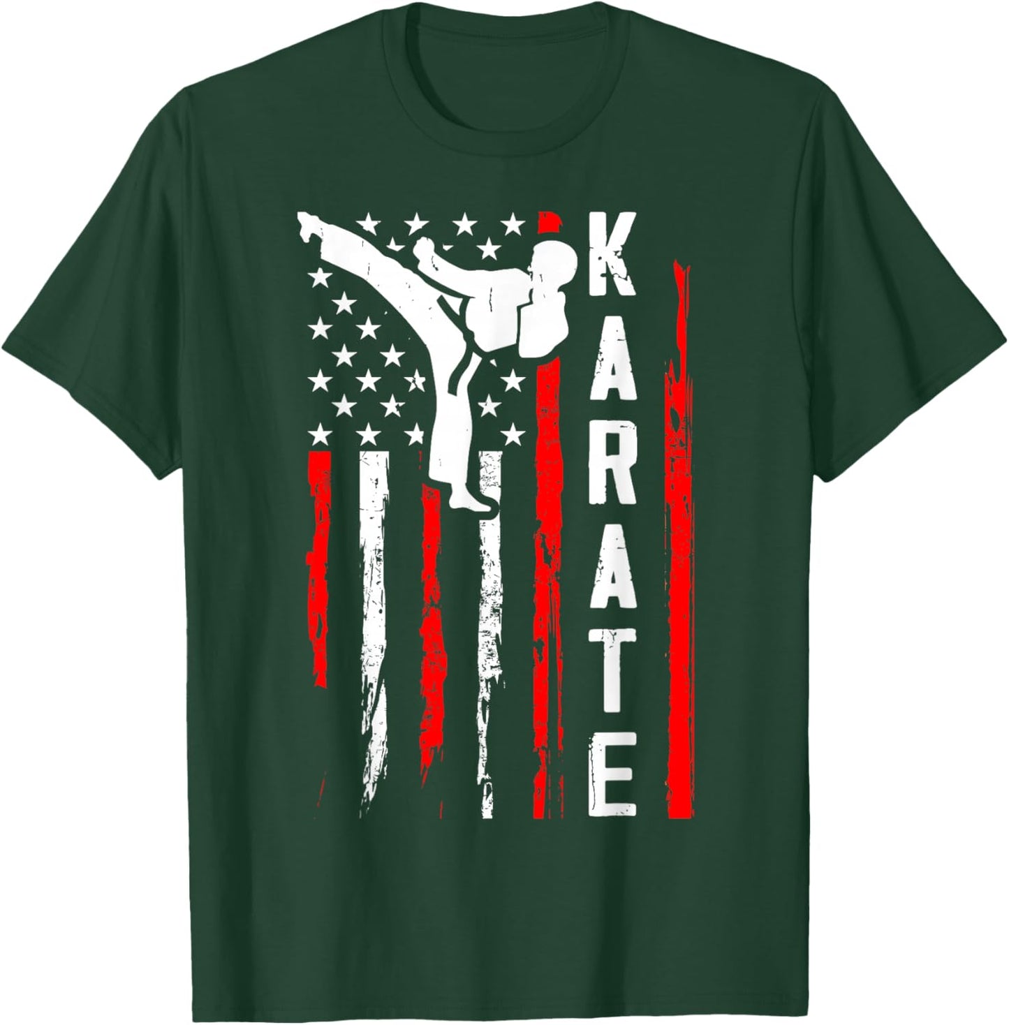 Karate USA American Flag T-Shirt - T-Shirt | Forest