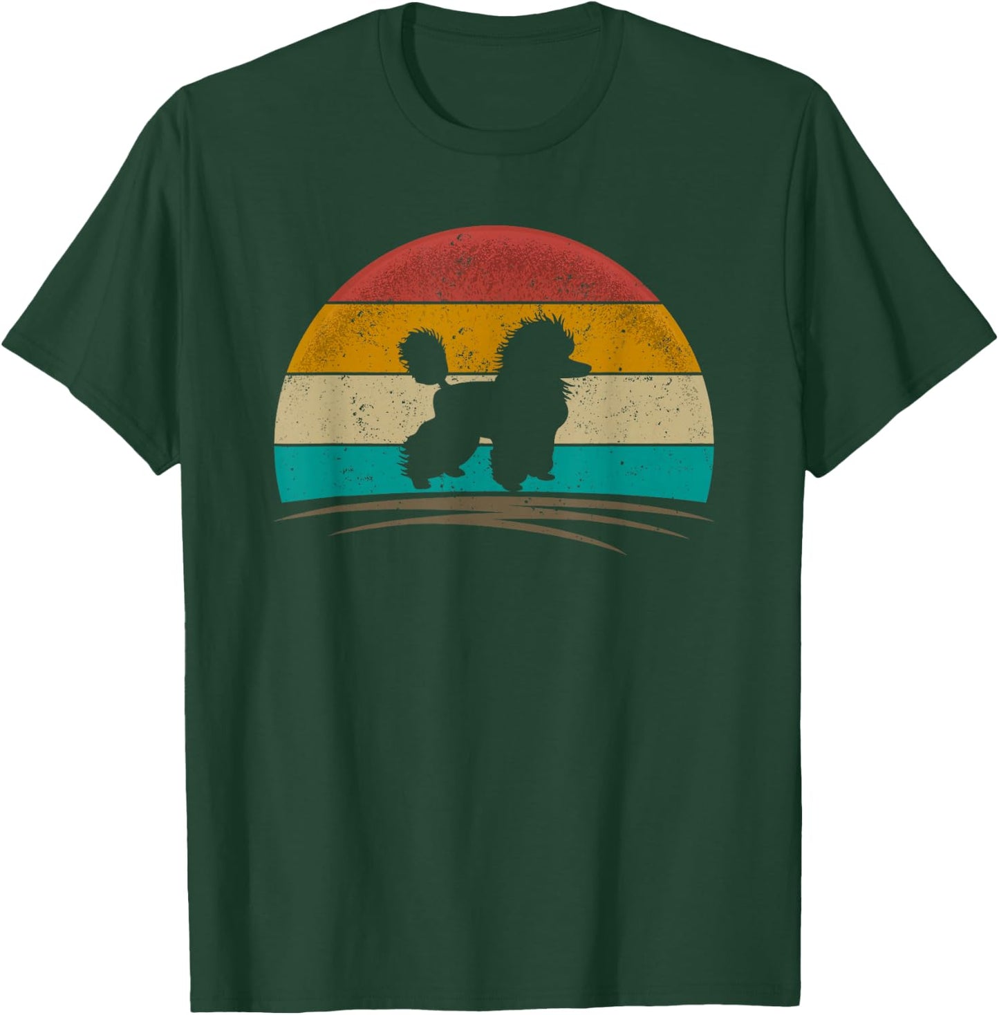 Retro Poodle Shirt Vintage Dog Poodle Lover Poodle Mom Dad T-Shirt - T-Shirt | Forest