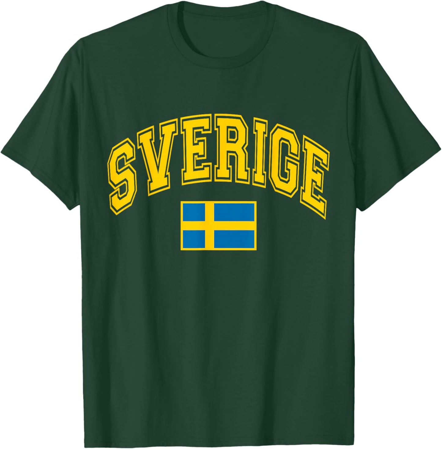 Sweden Sverige Swedish Flag Graphic T-Shirt - T-Shirt | Forest