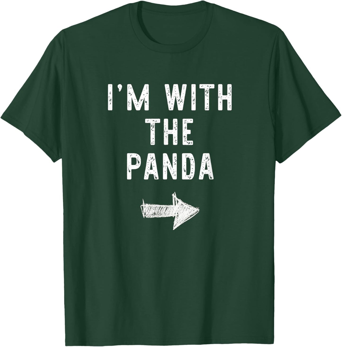 I’m With The Panda Funny Halloween Couple Costume T-Shirt - T-Shirt | Forest