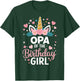 Opa Of The Birthday Girl Unicorn Grandpa 1st Bday T-Shirt - T-Shirt | Forest