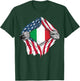 Italian American Blood Inside Me - Country Flags T-Shirt - T-Shirt | Forest