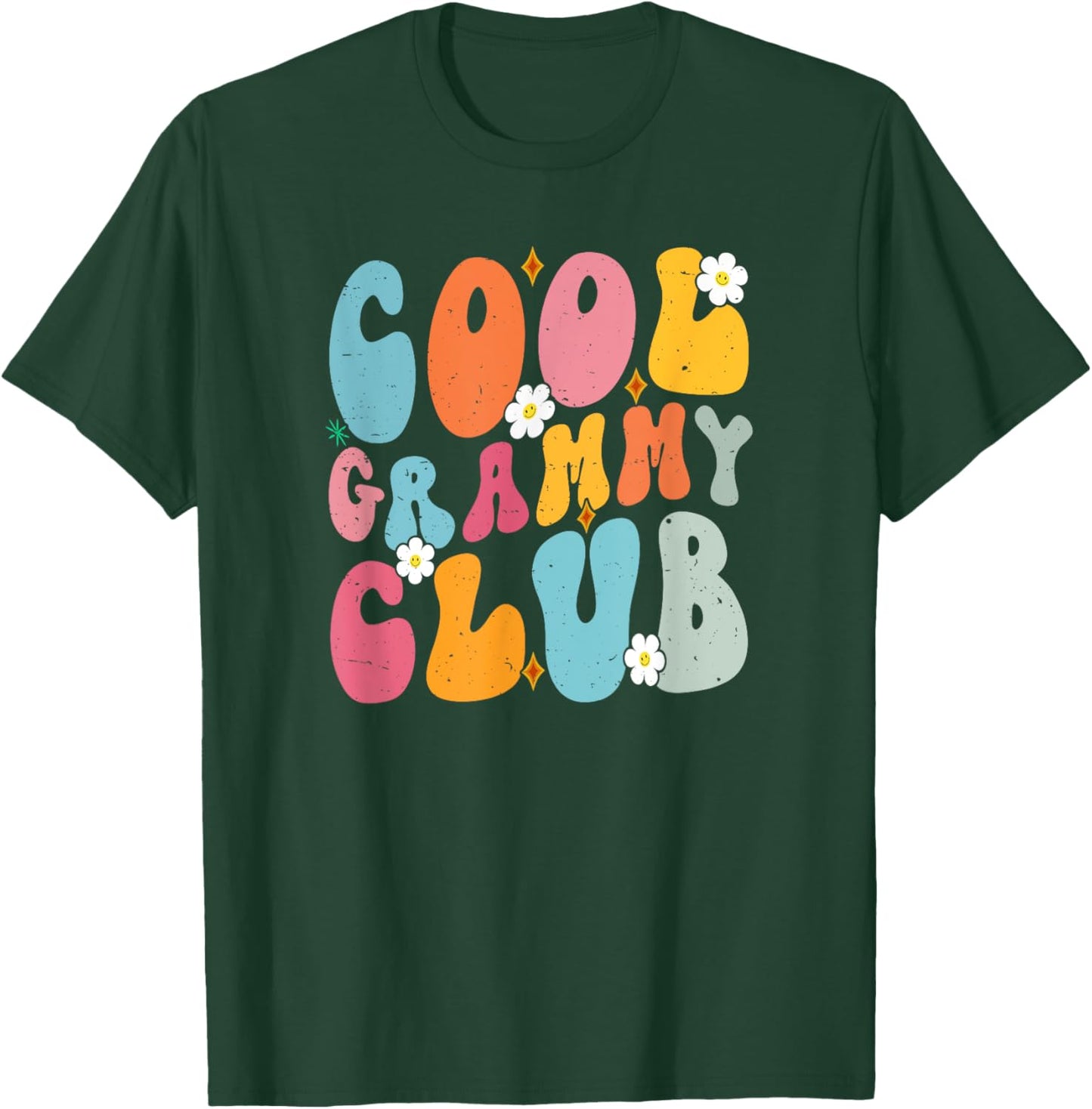 Cool Grammy Club Mother's Day Groovy Retro Best Mom Ever T-Shirt - T-Shirt | Forest
