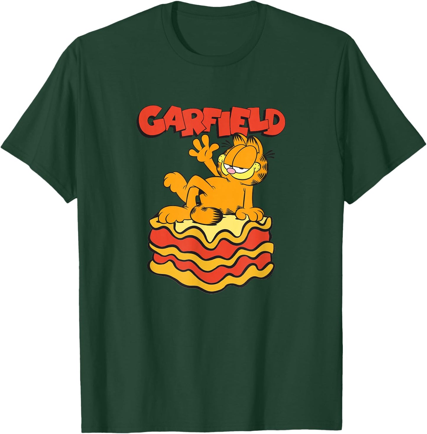 Garfield Lasagna Slice Garfield Pose T-Shirt - T-Shirt | Forest
