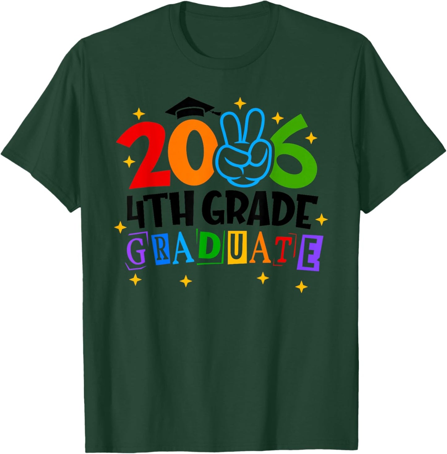 4th Fourth Grade Graduate 2026 Graduation Class of 2026 Kids T-Shirt - T-Shirt | Forest