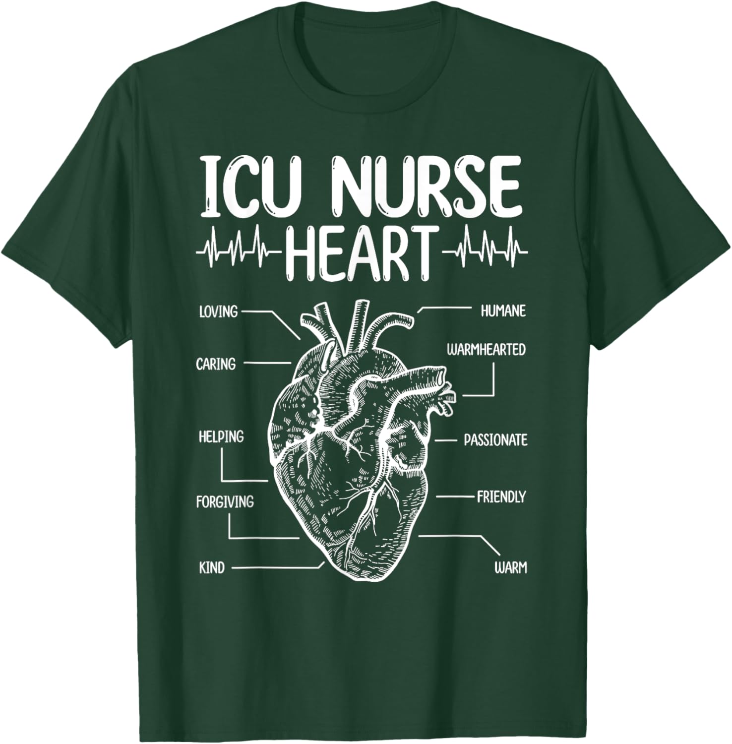 Neuro ICU Nurse Accessoires Cardiac ICU Nurse Essentials T-Shirt - T-Shirt | Forest