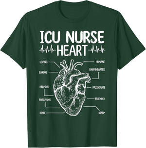 Neuro ICU Nurse Accessoires Cardiac ICU Nurse Essentials T-Shirt - T-Shirt | Forest