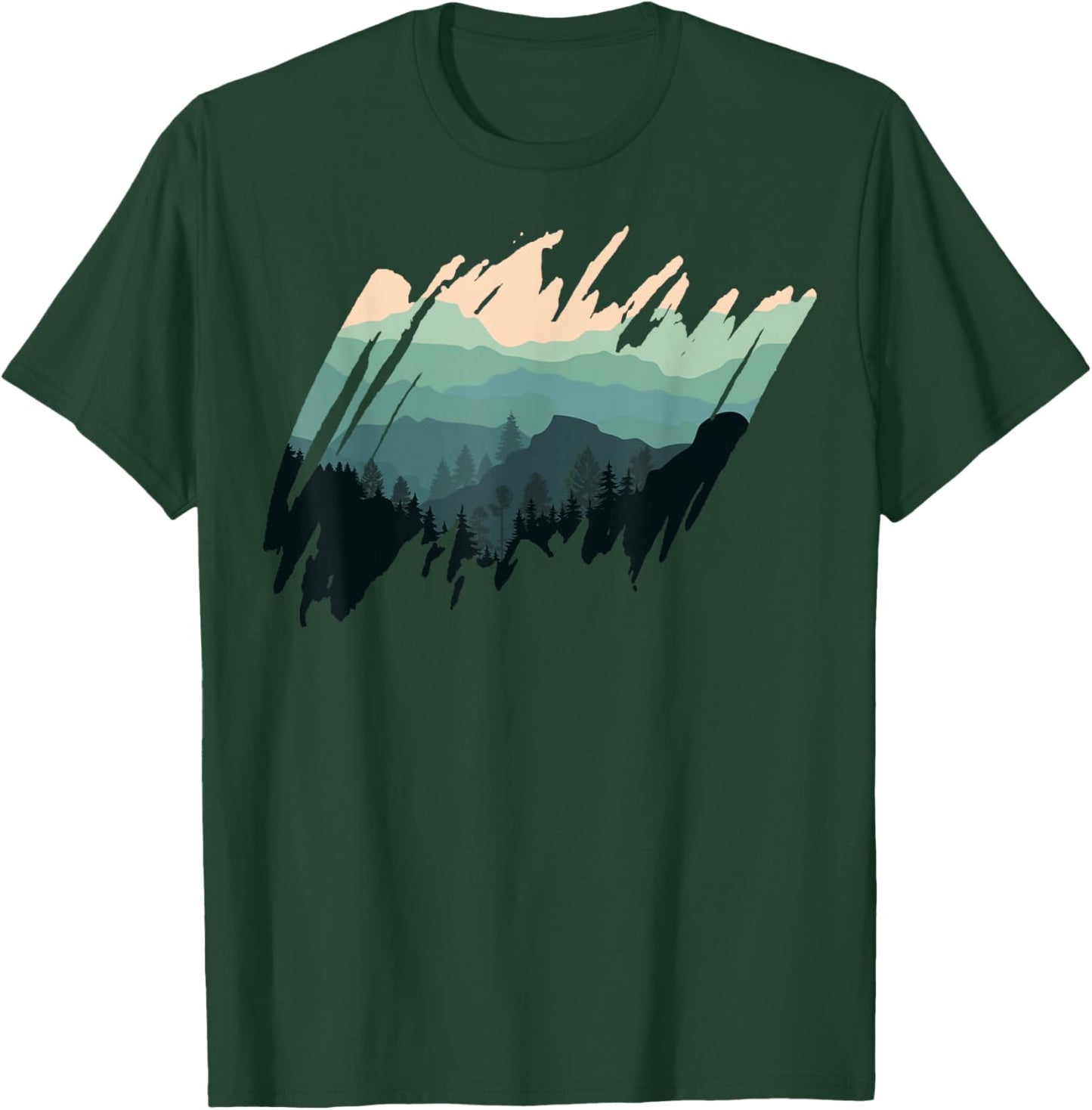 Timeless Mountain, Nature Trees and Forest T-Shirt - T-Shirt | Forest