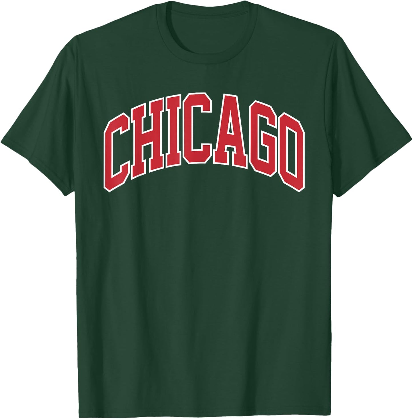 Retro Chicago Throwback Classic Chicago Men Women Red Blue T-Shirt - T-Shirt | Forest