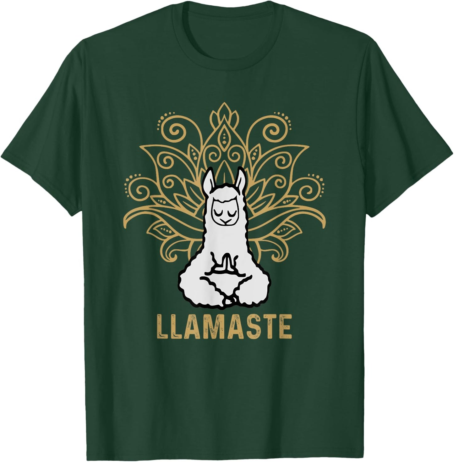 Llamaste Yoga Gift Women Kids Lover Llama Yoga T-Shirt - T-Shirt | Forest