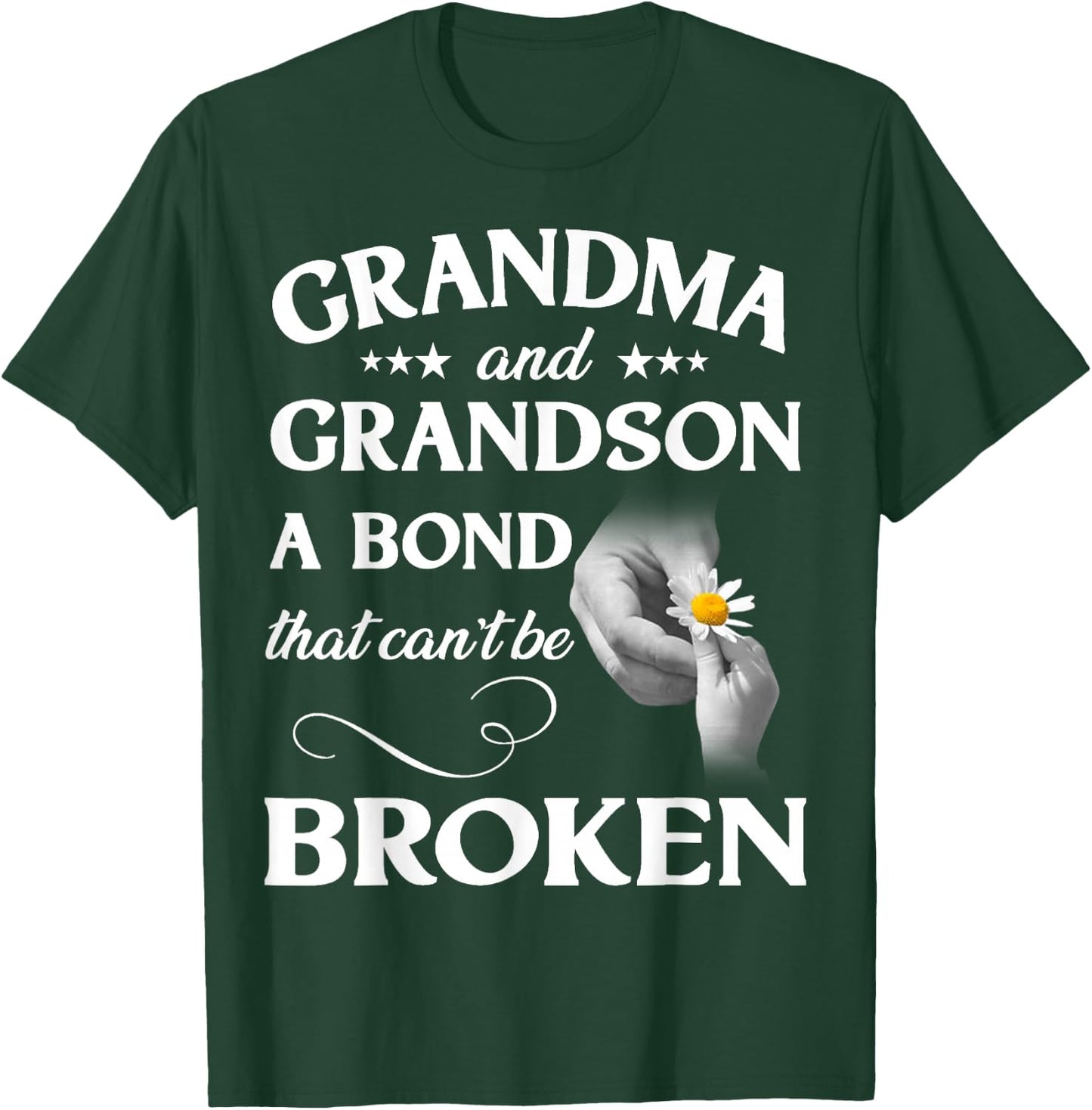 Trendy Coloring Grandma and Grandson A Bond That Can't Be Broken ,Black,Small T-Shirt - T-Shirt | Forest