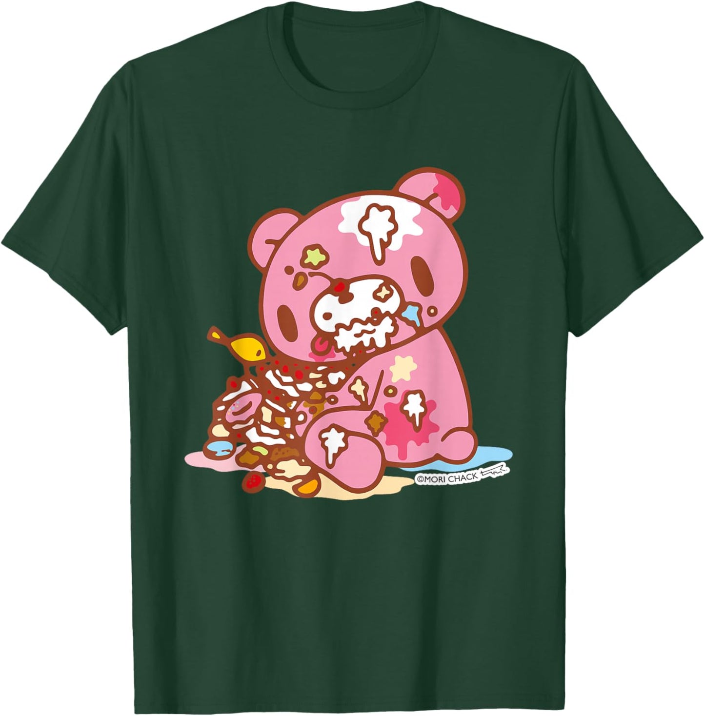 Gloomy Bear The Naughty Grizzly Junk Food Feast Anime T-Shirt - T-Shirt | Forest