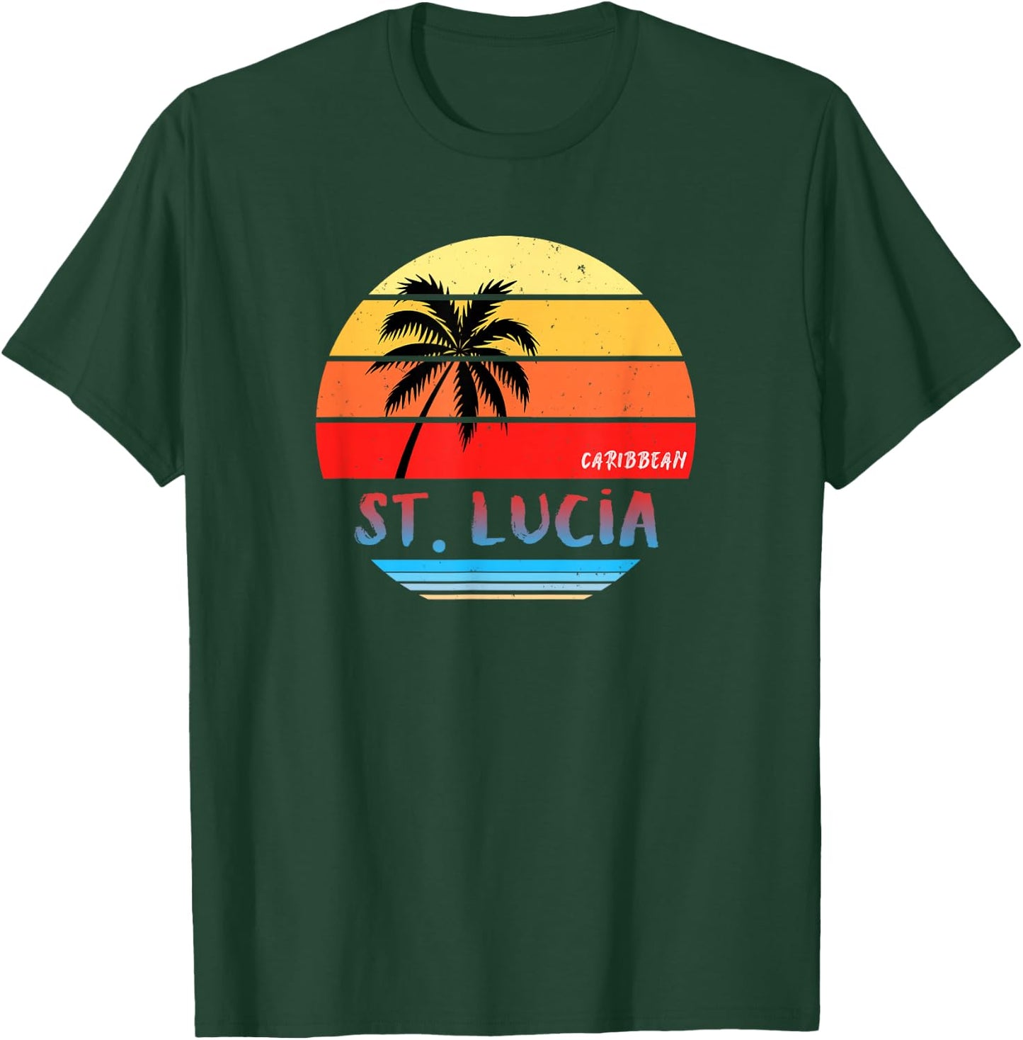 Saint Lucia Souvenir Gift T-Shirt - T-Shirt | Forest