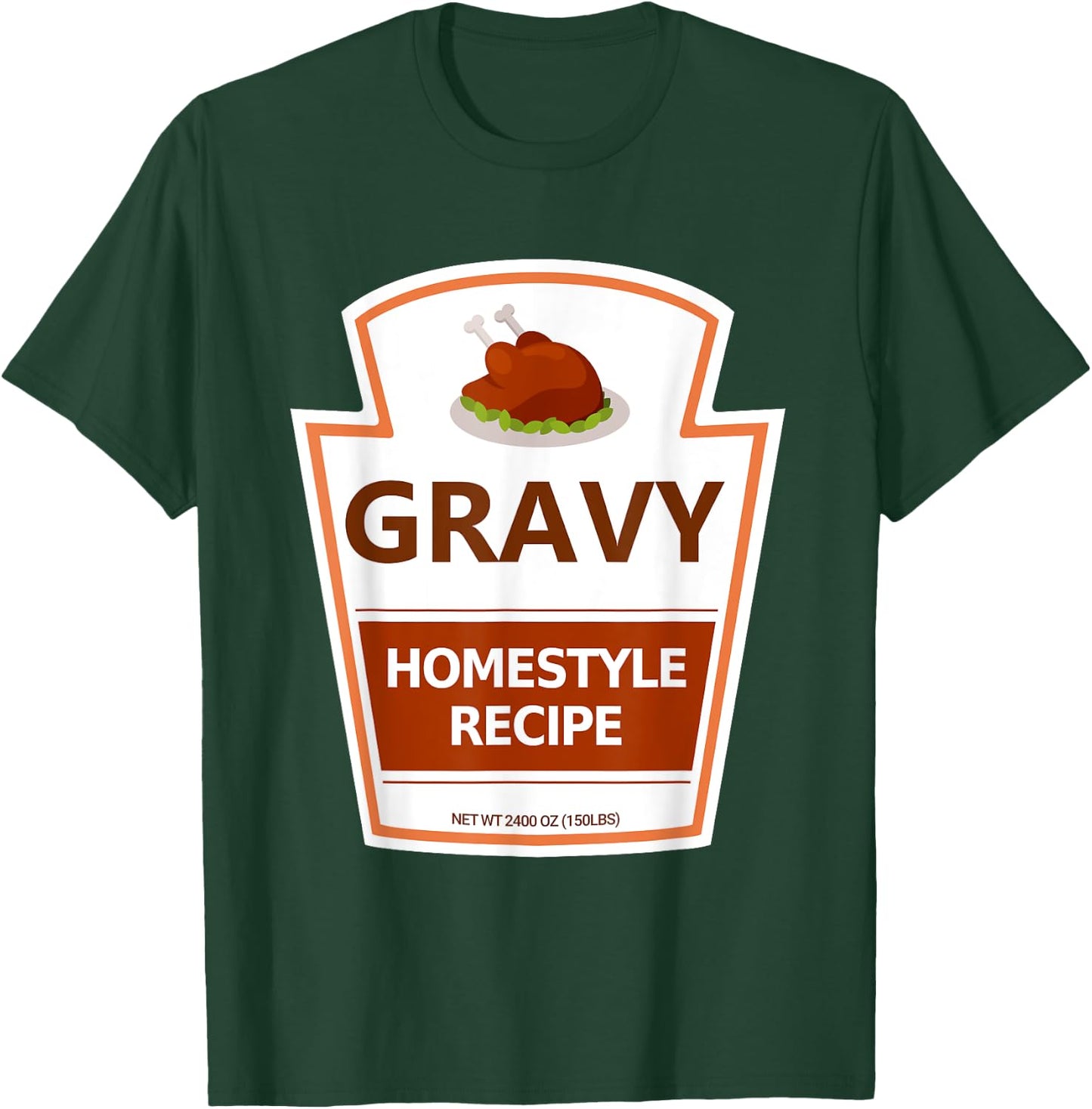 Lazy Costume Thanksgiving Gravy Jar T-Shirt - T-Shirt | Forest