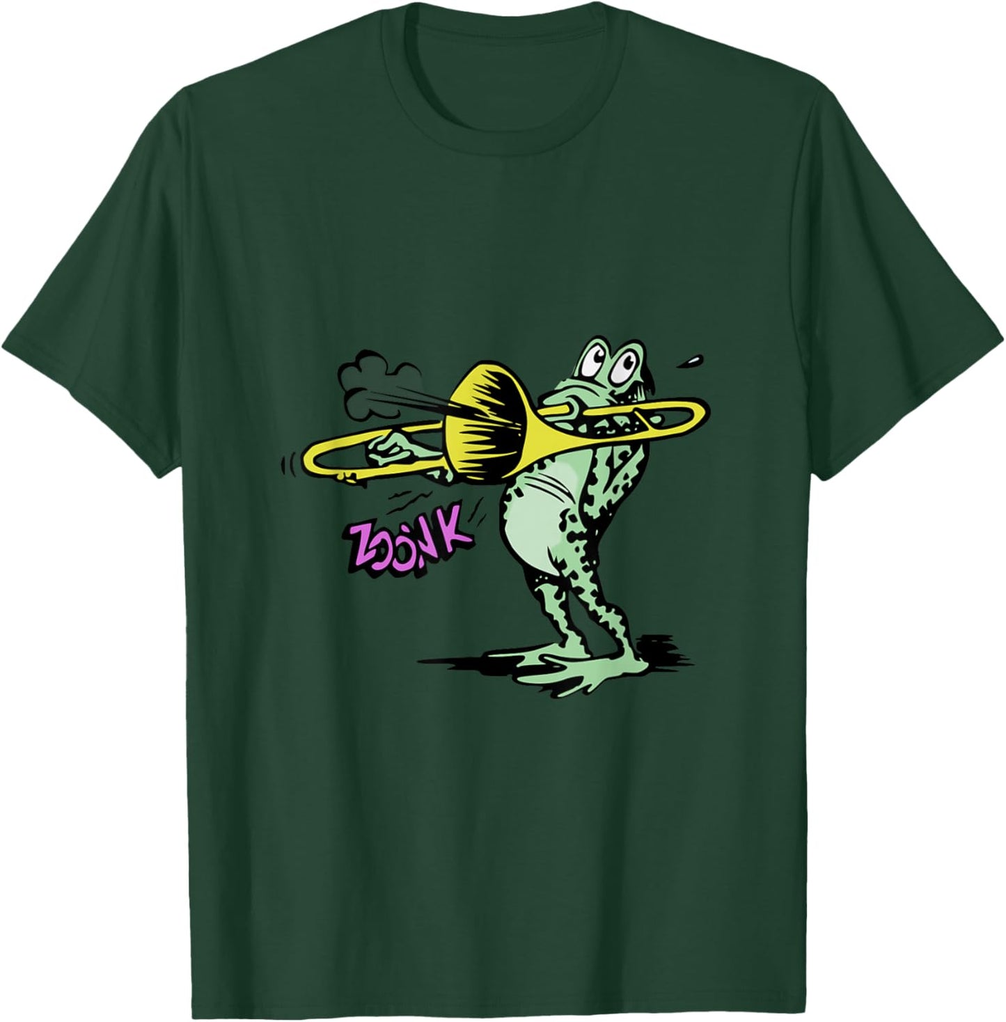 Frog Playing Trombone T-Shirt - T-Shirt | Forest