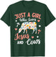 Just a Girl Who Loves Jesus and Cows: Faithful Farming T-Shirt - T-Shirt | Forest