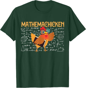 Math Nerd the Mathemachicken a Funny Math Teacher T-Shirt - T-Shirt | Forest