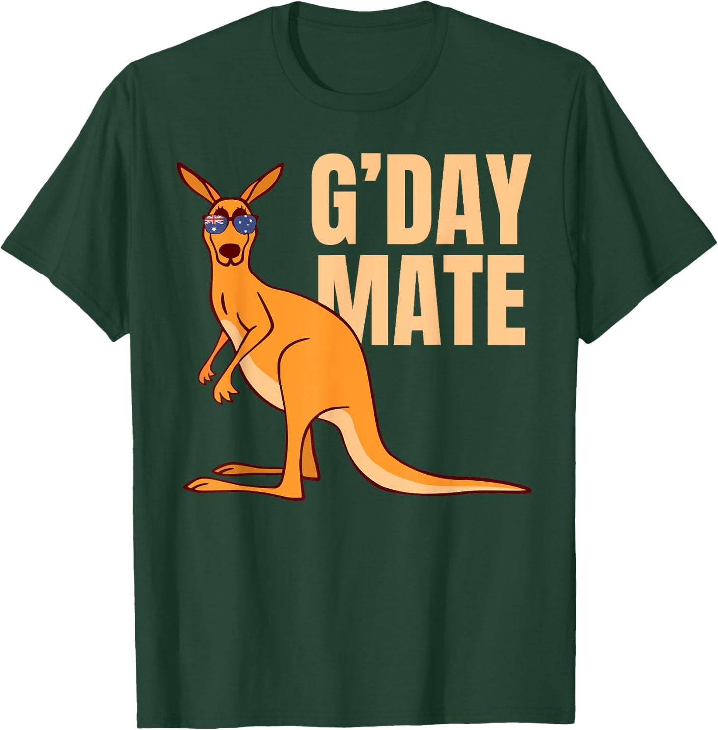 Australia G'Day Mate Shirt Funny Kangaroo Australian Symbol T-Shirt - T-Shirt | Forest