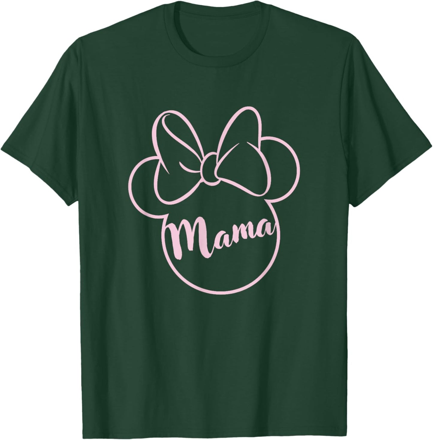 Disney Mickey and Friends Minnie Mouse Mama Pink Bow Ears T-Shirt - T-Shirt | Forest