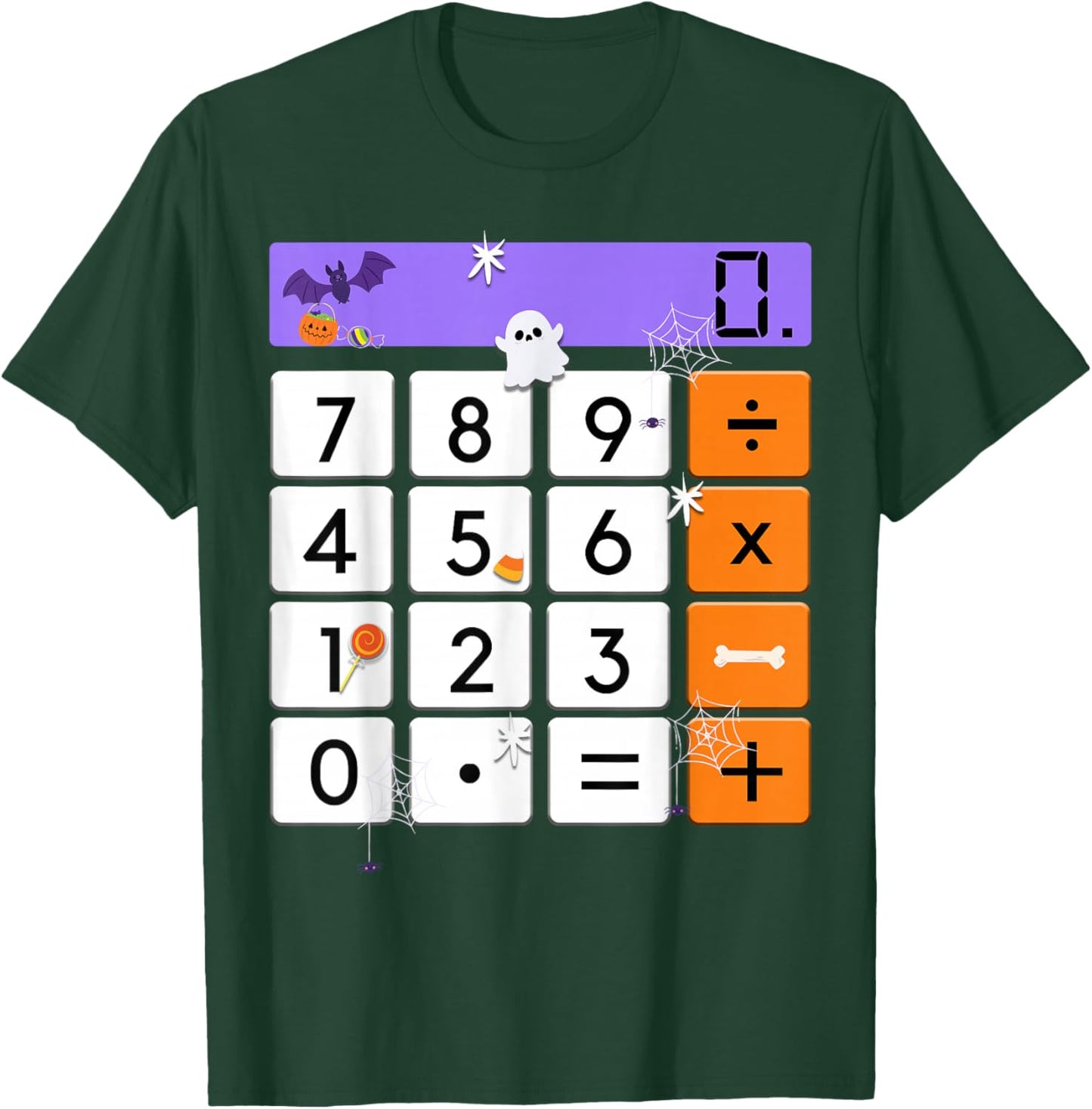 Calculator Halloween Costume Math Geek Mathematics Teacher T-Shirt - T-Shirt | Forest