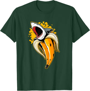 Banana Shark Marine Biology Fruit Lover Shark Lover Funny T-Shirt - T-Shirt | Forest