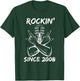 Rockin' Since 2008 Rock 17th Birthday Guitar 17 Years Old T-Shirt - T-Shirt | Forest