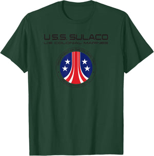 Aliens U.S.S. Sulaco U.S. Colonial Marines T-Shirt - T-Shirt | Forest