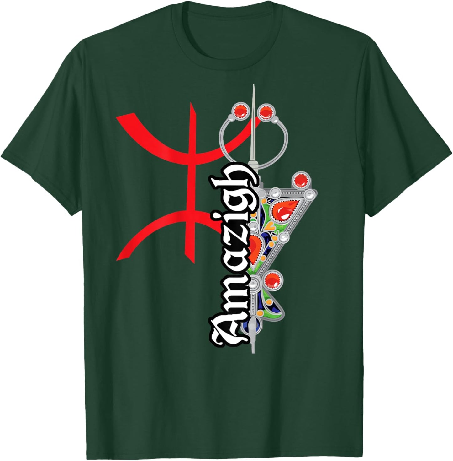 I Am Amazigh Art and I Am Kabyle Algeria Dz T-Shirt - T-Shirt | Forest