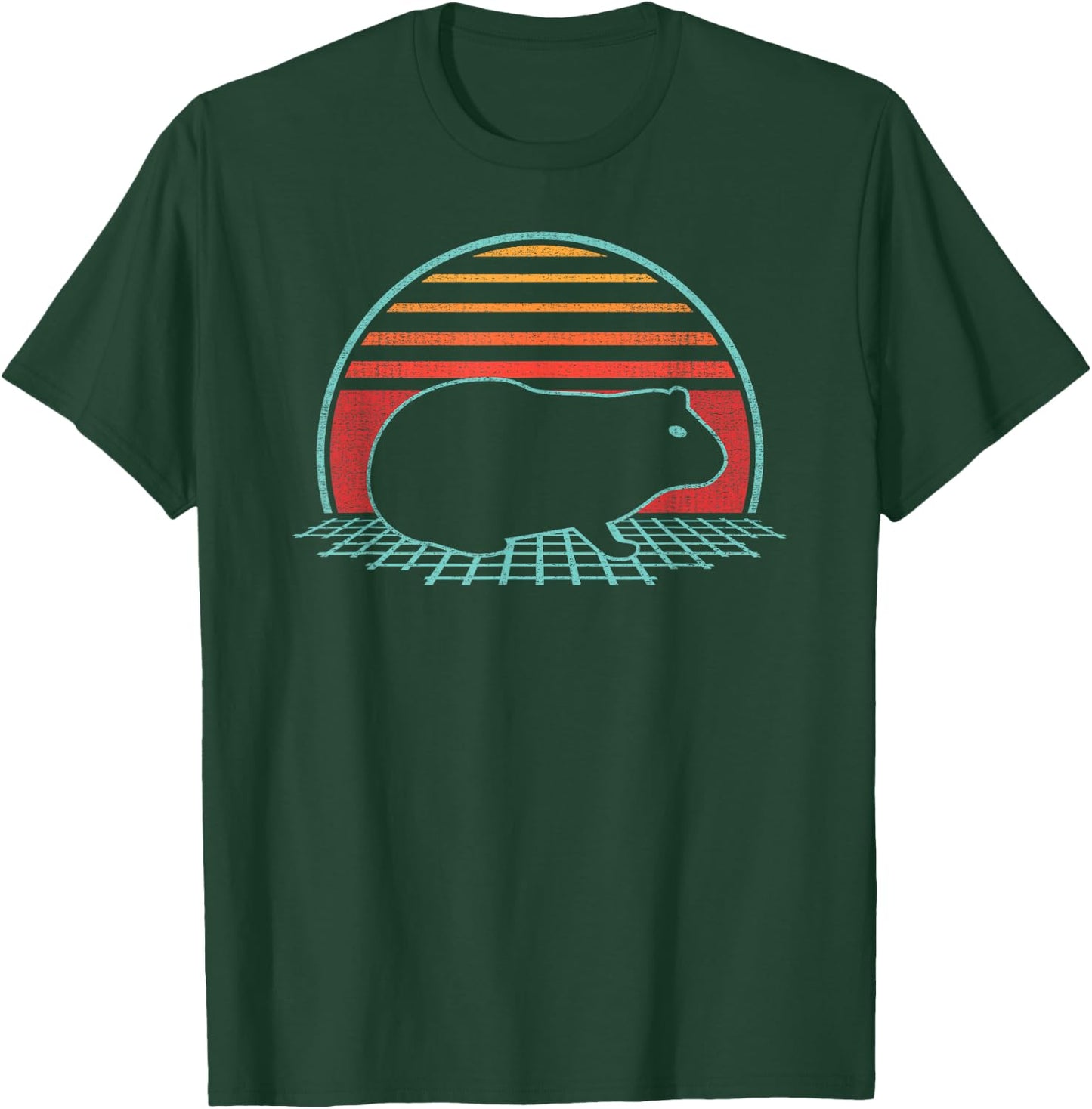 Guinea Pig Lover Animal Retro Vintage 80s Style T-Shirt - T-Shirt | Forest